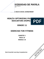 Health Optimizing Physical Education (Hope) 1 Grade 11 Exercise For Fitness