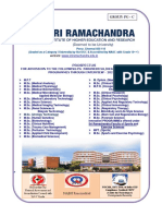 PG Paramedical Prospectus for Sri Ramachandra Institute