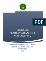 Panduan Pembayaran Ukt Mahasiswa: Universitas Islam Negeri Ar-Raniry Bagian Akademik Biro Aakk Banda Aceh 2020