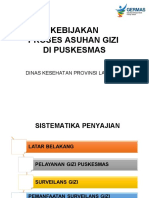 Kebijakan Proses Asuhan Gizi Di Puskesmas