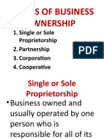 Forms of Business Ownership