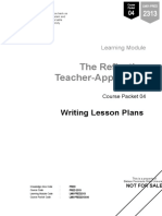 The Reflective Teacher-Apprentice: Writing Lesson Plans