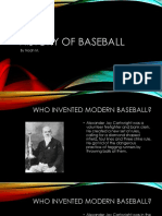History of Baseball: by Noah M