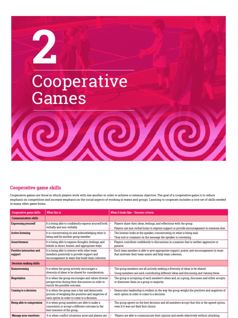 Cooperative Games A Guide to Developing Key Social Skills Through Fun