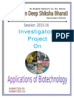 Investigatoy Project On Application of Biotechnology