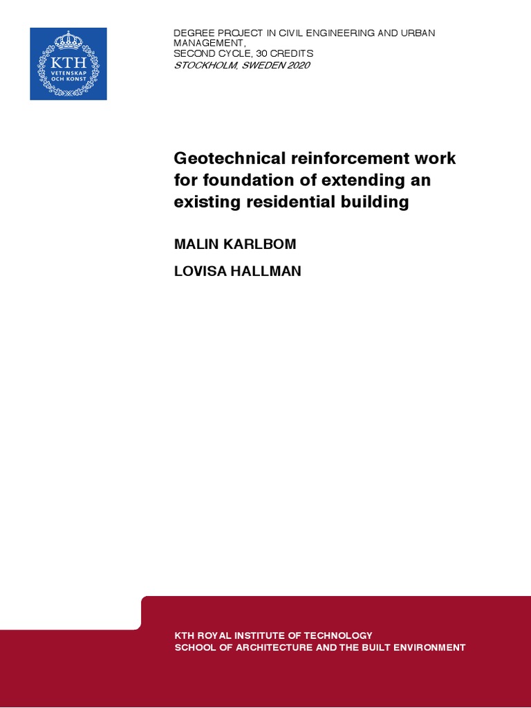 FULLTEXT01 | PDF | Geotechnical Engineering | Deep Foundation