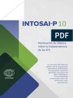 INTOSAI P-10: Declaración de México Sobre La Independencia de Las EFS