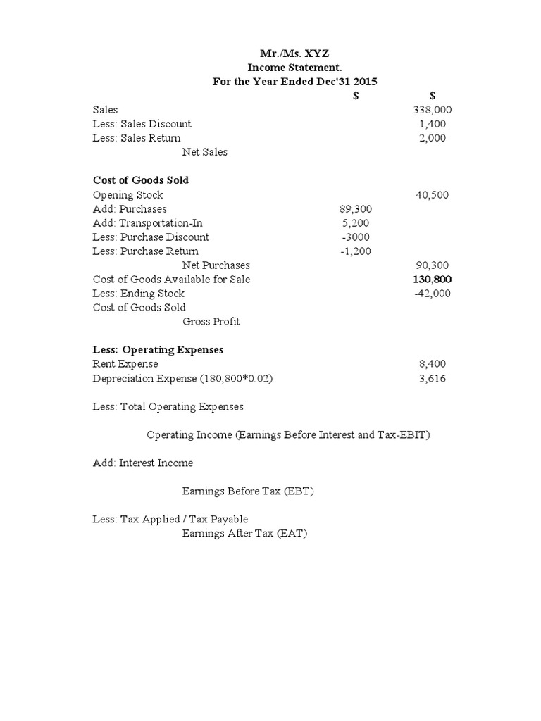Financial Statements Solutions | PDF | Expense | Balance Sheet