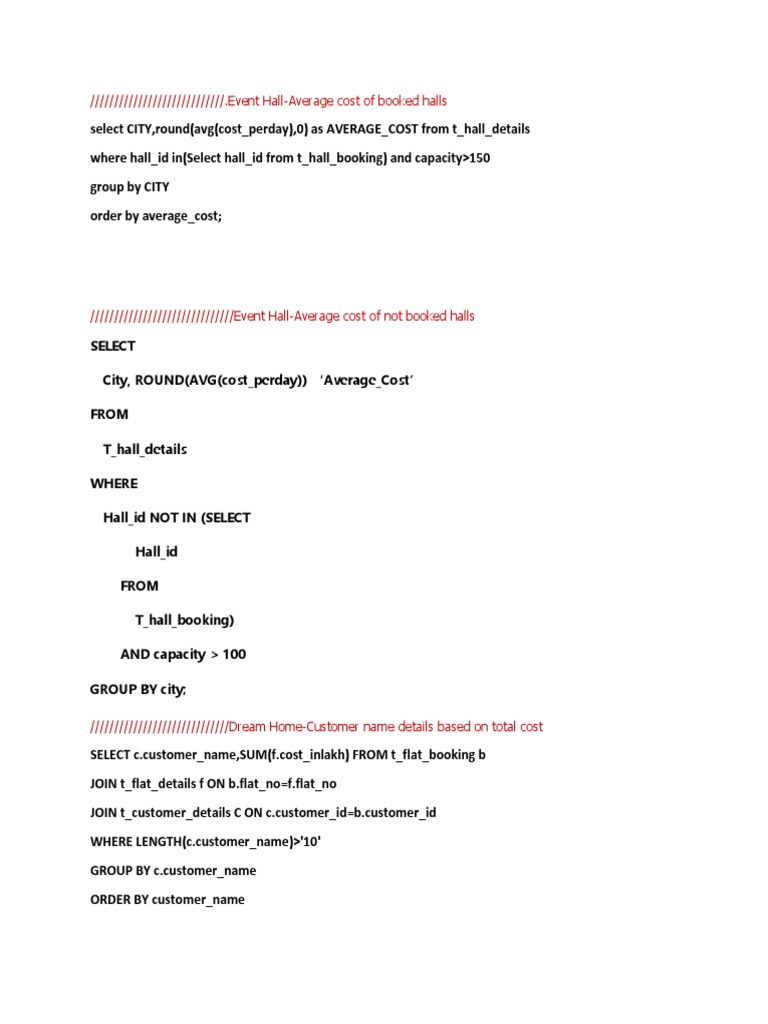 SQL Code Challenges | PDF | Information Science | Software Design