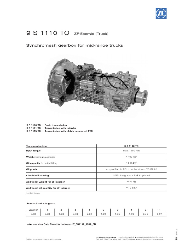 Synchromesh Gearbox For MidRange Trucks (Truck) PDF