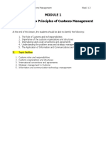 Principles of Customs Management