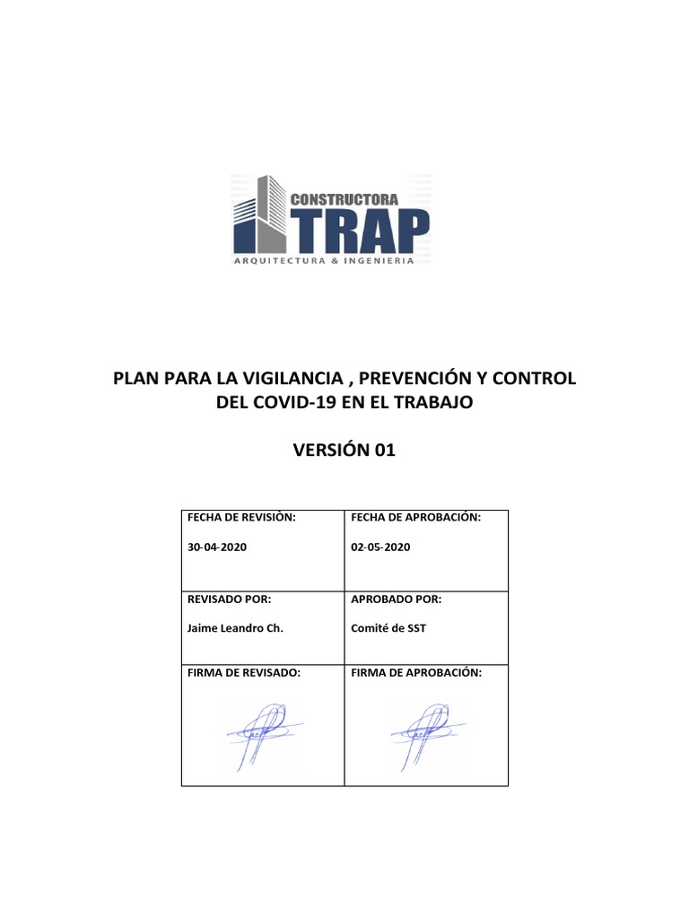 PLAN PARA LA VIGILANCIA Covid | PDF | Condicion cronica | Lavado de manos