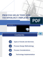 Process Selection and Technology Implementation