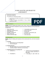 Nursing Assessment of Nose, Mouth and Throat