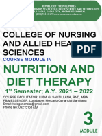 College of Nursing and Allied Health Sciences: Nutrition and Diet Therapy