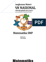 Rangkuman Materi UN Matematika SMP Revis