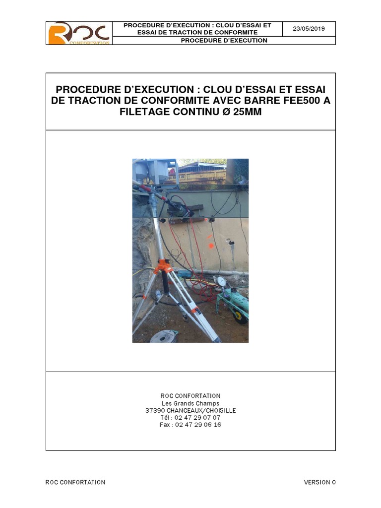Clou D'essai Et Essai de Traction de Conformité | PDF