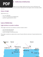 Light - Reflection & Refraction