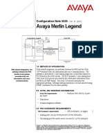 Avaya Merlin Legend: Configuration Note 5026