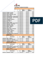 Lista de Precios Kawah Arawi 2022