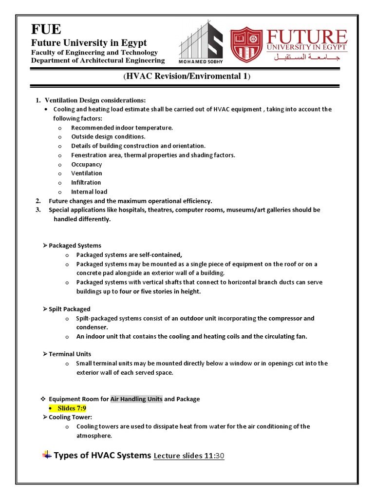 HVAC Design Considerations and Systems | PDF | Art | Technology ...