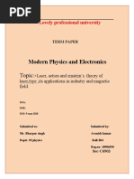 Modern Physics and Electronics: Topic