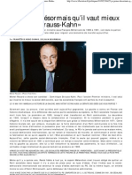 Article Je Pense Désormais Qu'il Vaut Mieux Rapatrier Strauss-Kahn - Libération