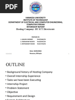 Hawassa University Institute of Technology Department of Electrical and Computer Engineering, Computer Stream Internship Report