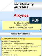 Organic Chemistry ABCT2423: Alkynes