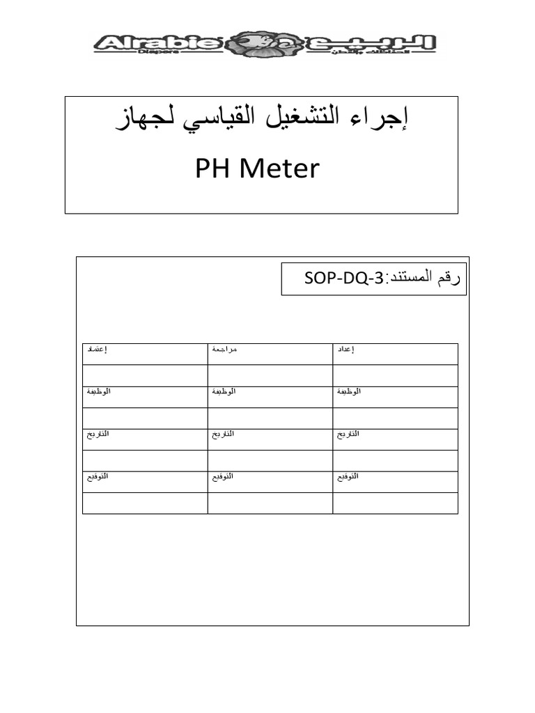 PH Meter SOP PDF