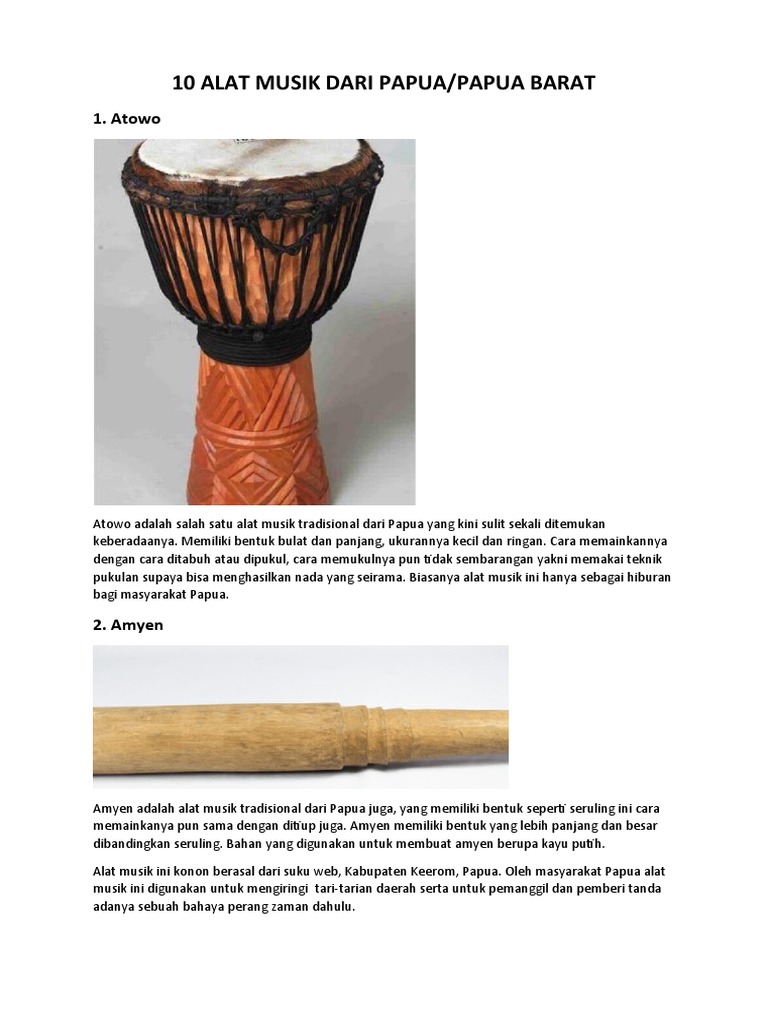 Alat Musik Papua | PDF