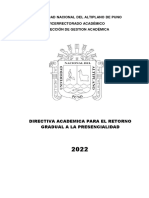 Directiva Academica para El Retorno A La Presenciabilidad 2022 Revisado Con Directores (08-03-2021)