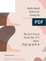 Individual behavior analysis report on Friends character Rachel Green