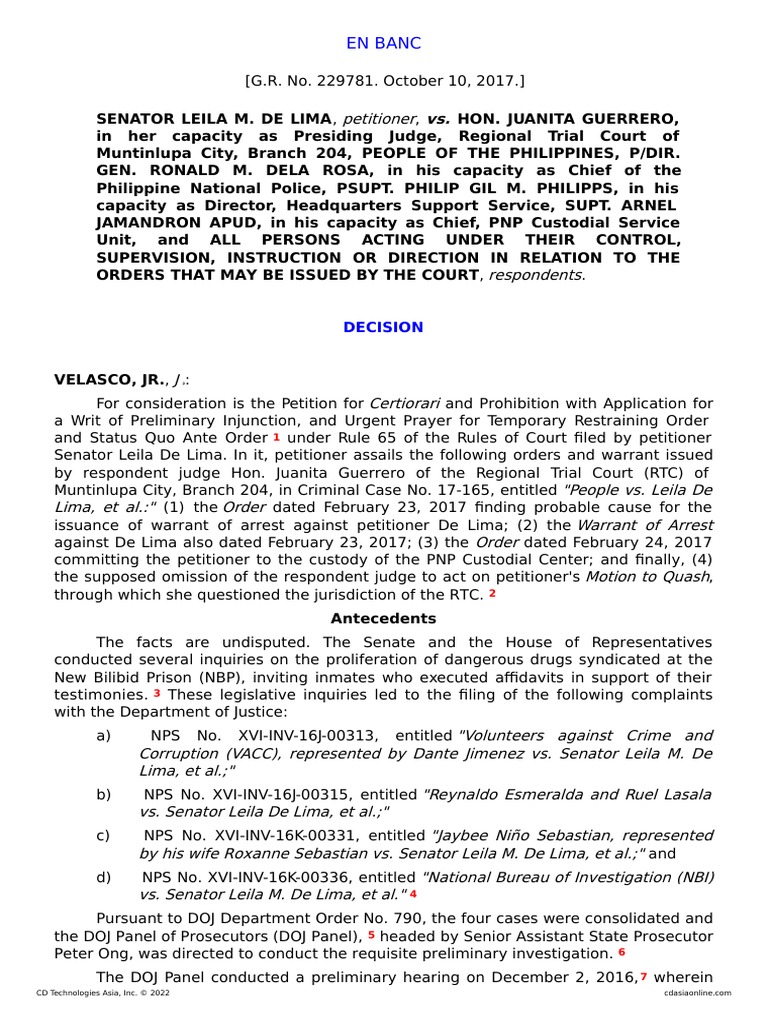 De lima vs guerrero g r no 229781 oct 10 2017 pdf injunction