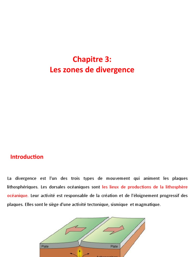 Chapitre 3 Les Zones de Divergence PDF Crevasse Tectonique des — free download