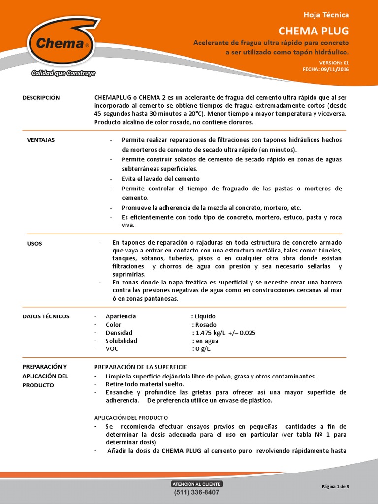 HT Chema 2 Plug V01 | PDF | Cemento | Hormigón