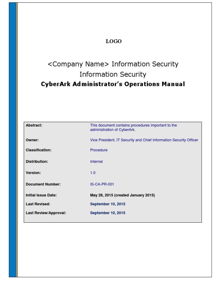 Information Security Information Security: Cyberark Administrator'S ...