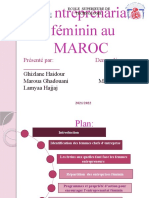 L'Entreprenariat Féminin Au MAROC