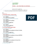 Chapitre 3 Les Structures de Controles