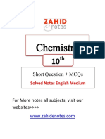 10th Class Chemistry English Medium Notes