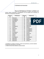 Guiìa de Ejercicios #2 Distribuciones de Frecuencias