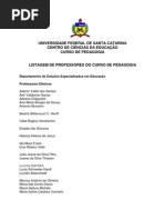 Pedagogia UFSC Listagem Professores EED MEN