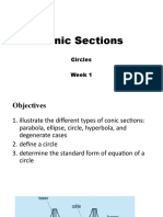 Conic Sections: Circles Week 1