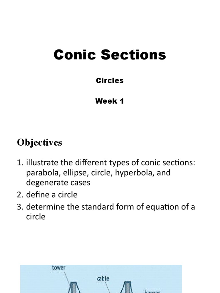 Conic Sections: Circles Week 1 | PDF | Teaching Methods & Materials