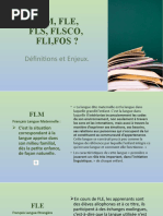 Définition de FLE, FLS et FLSCO | PDF | Langue française