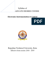 Syllabus of Undergraduate Degree Course: Electronics Instrumentation & Control