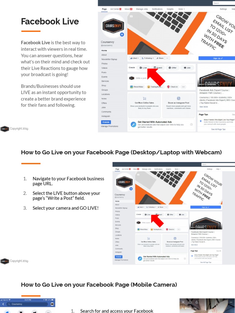 11.1 45 - How To Use Facebook Live PDF | PDF | Facebook | Communication