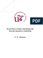 Plantilla para Trabajo de Fin de Grado o Master