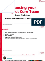 Balancing Your Project Core Team: Roles Workshop Project Management (EUTOPIA) 2021