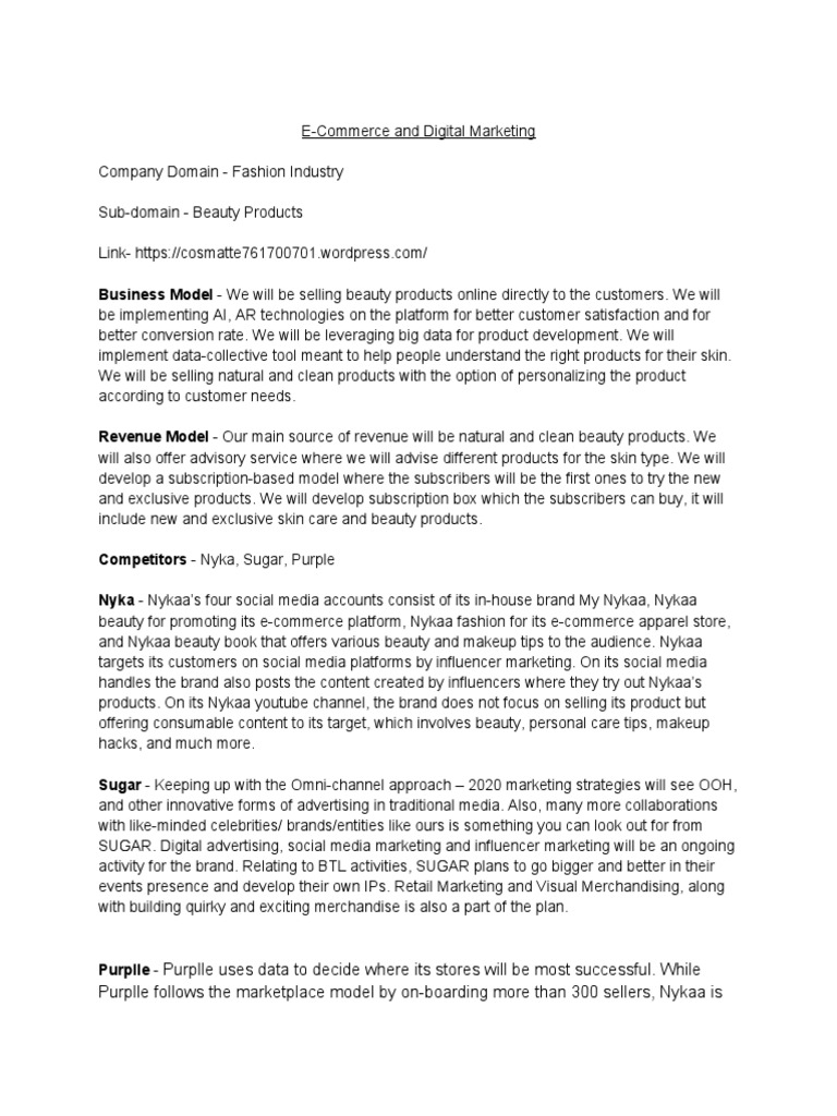 E Commerce and Digital Marketing | PDF | E Commerce | Marketing